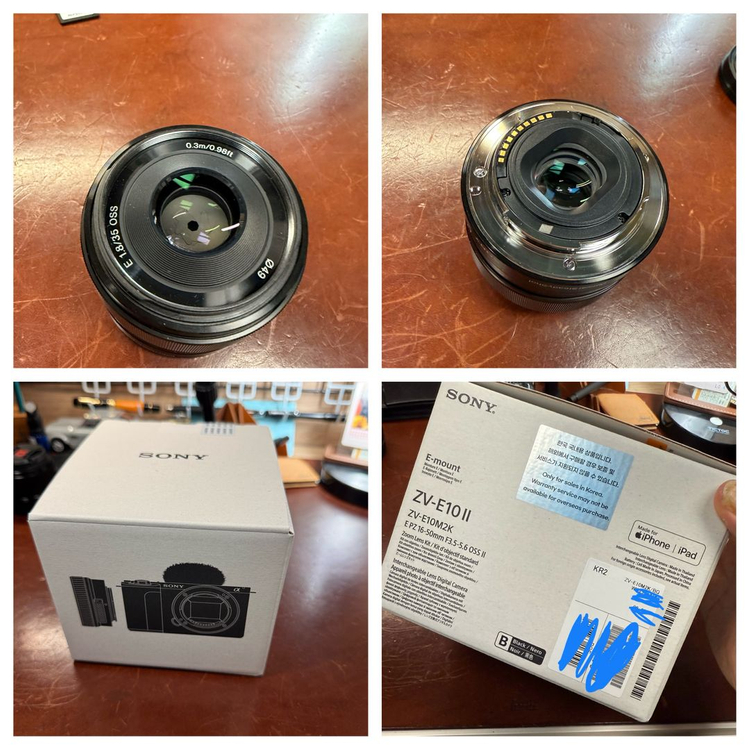 소니 ZV-E10 M2 + 줌렌즈 + sd카드 2개--3