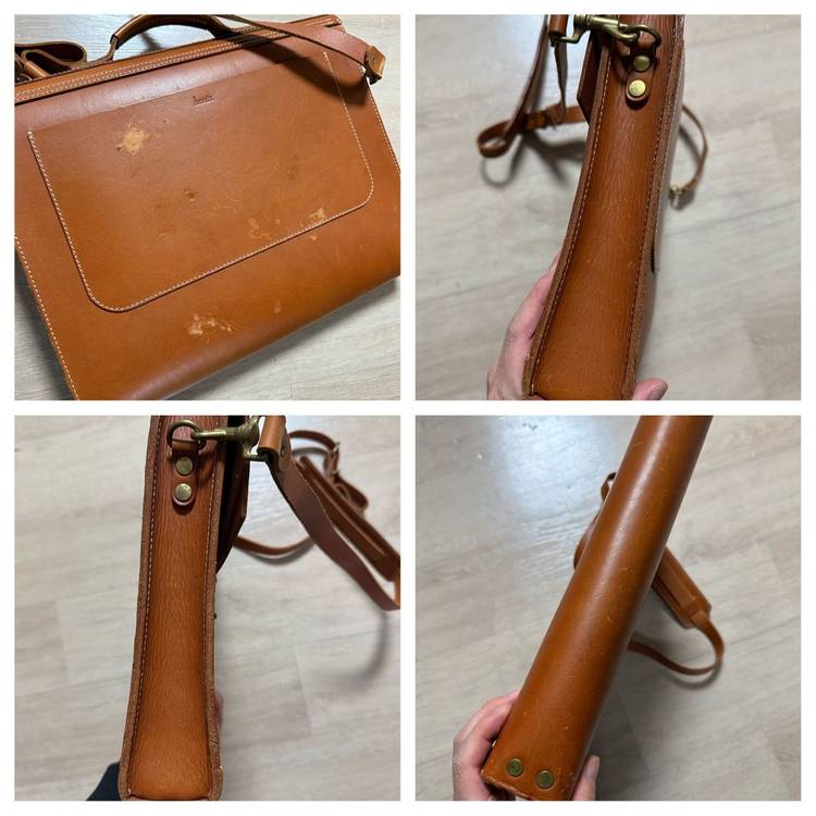 헤비츠 수제작 가죽 브리프케이스--1