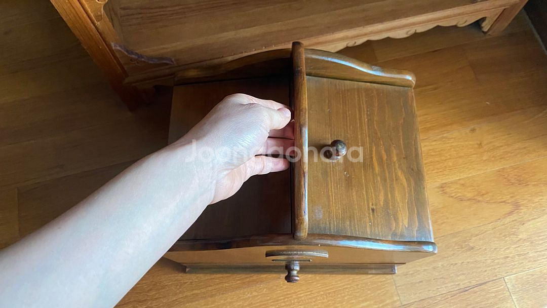 빈티지 원목 보관함--1
