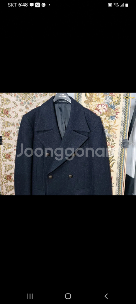 95여 지오송지오 더블 모직 코트 상태A--3