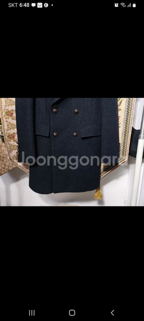 95여 지오송지오 더블 모직 코트 상태A--2