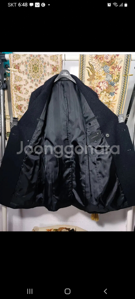 95여 지오송지오 더블 모직 코트 상태A--6