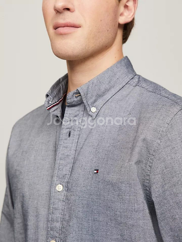 타미힐피거Regular Fit Stretch Oxfor--2