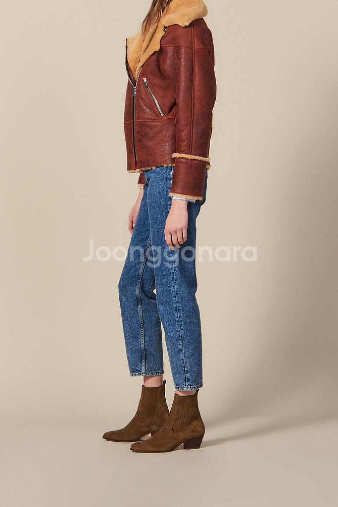 (새상품) 산드로 양가죽/양털 무스탕 1사이즈--2