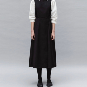 아우브아워 wrap button dress (black