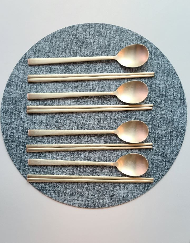 방짜유기 수저세트(2벌) (기획특가)>>50벌한정판매 이미지