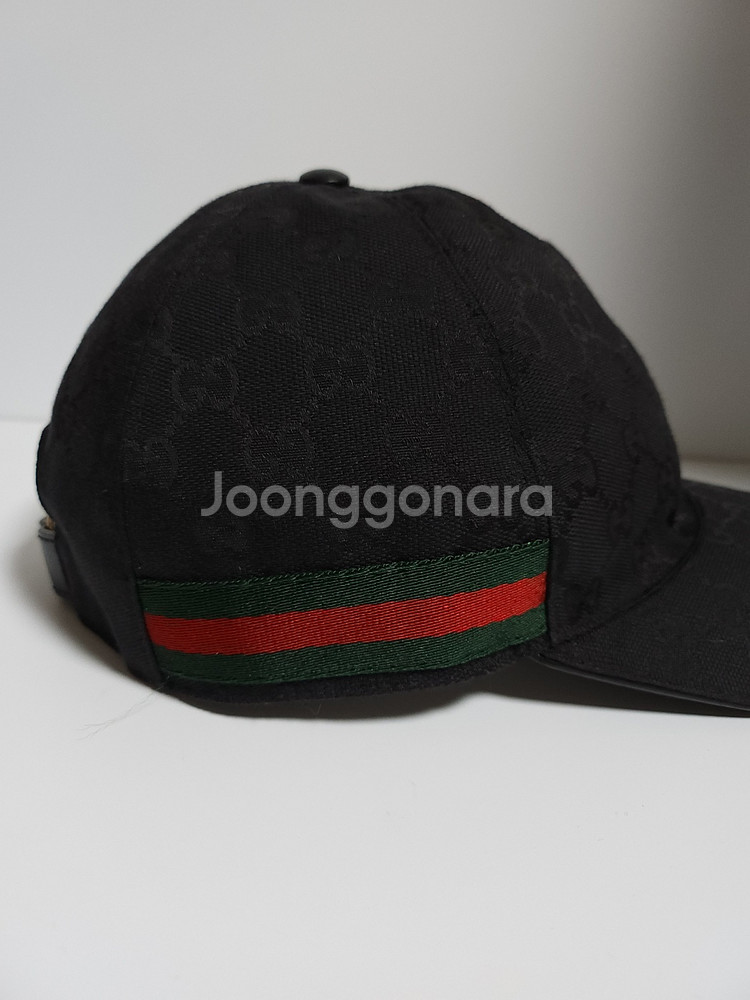 XL 구찌 블랙 GG 모노그램 볼캡 모자 200035--2