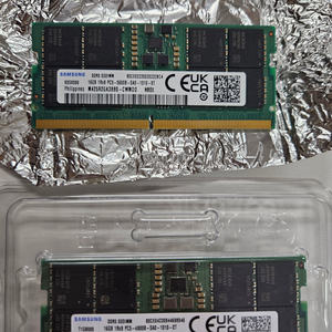 노트북용 램 ddr5 16gb 2개 팝니다