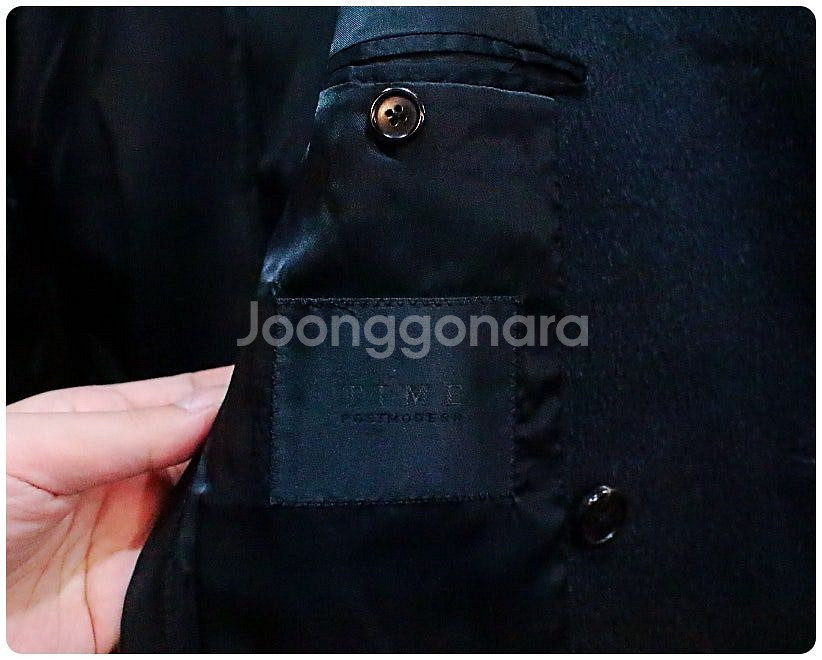 타임옴므 라마 울 빅카라 사선 코트 100--8