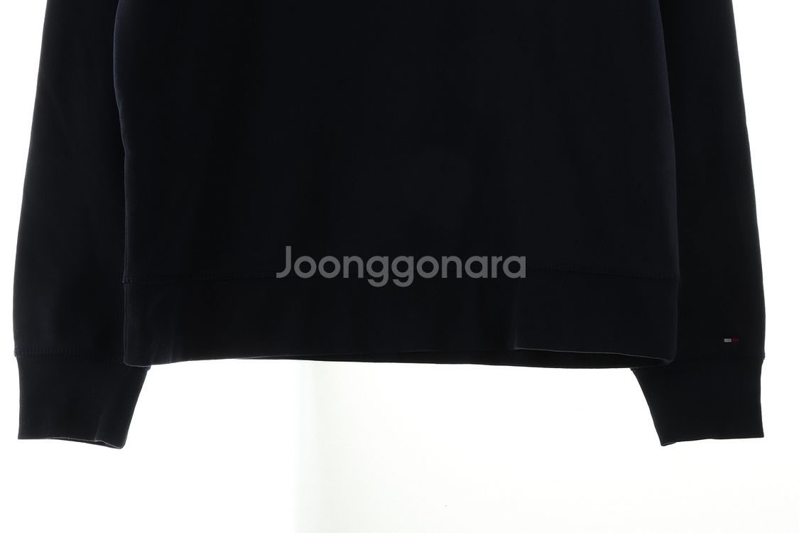 (L) 타미힐피거 맨투맨 티셔츠 네이비 기모 빅로고--3