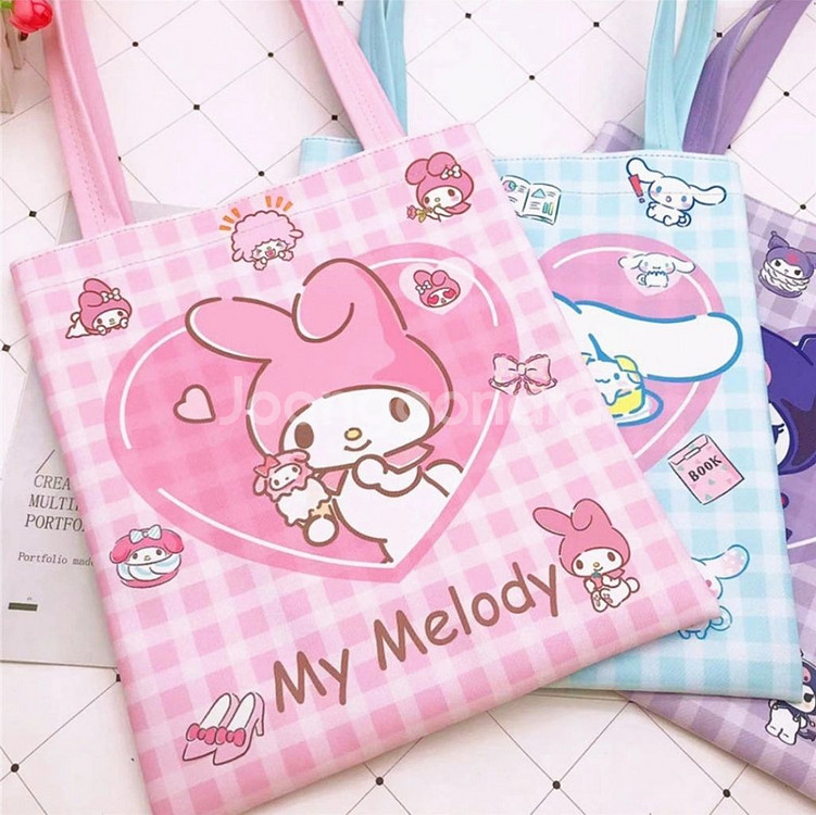 쿠로미 마이멜로디 시나모롤 토트백 보조가방 학원가방--1