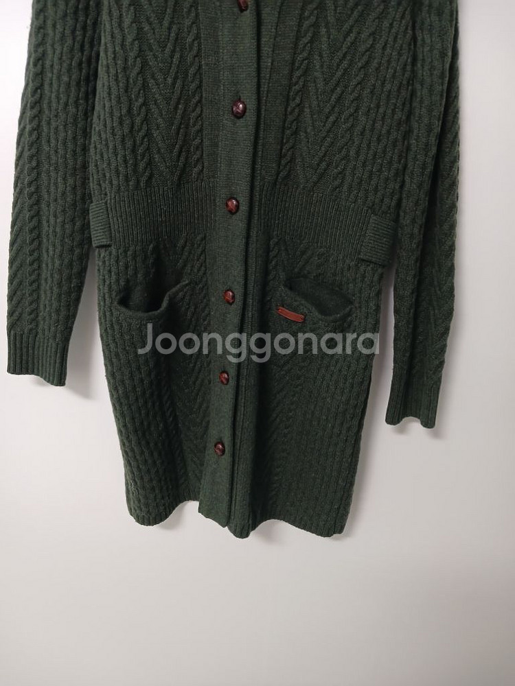 여성 빈폴 울100% 후드 니트코트/90)--2