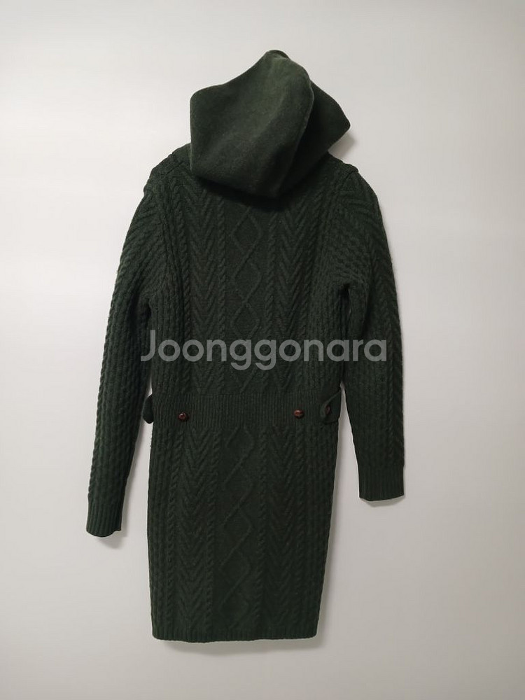 여성 빈폴 울100% 후드 니트코트/90)--6