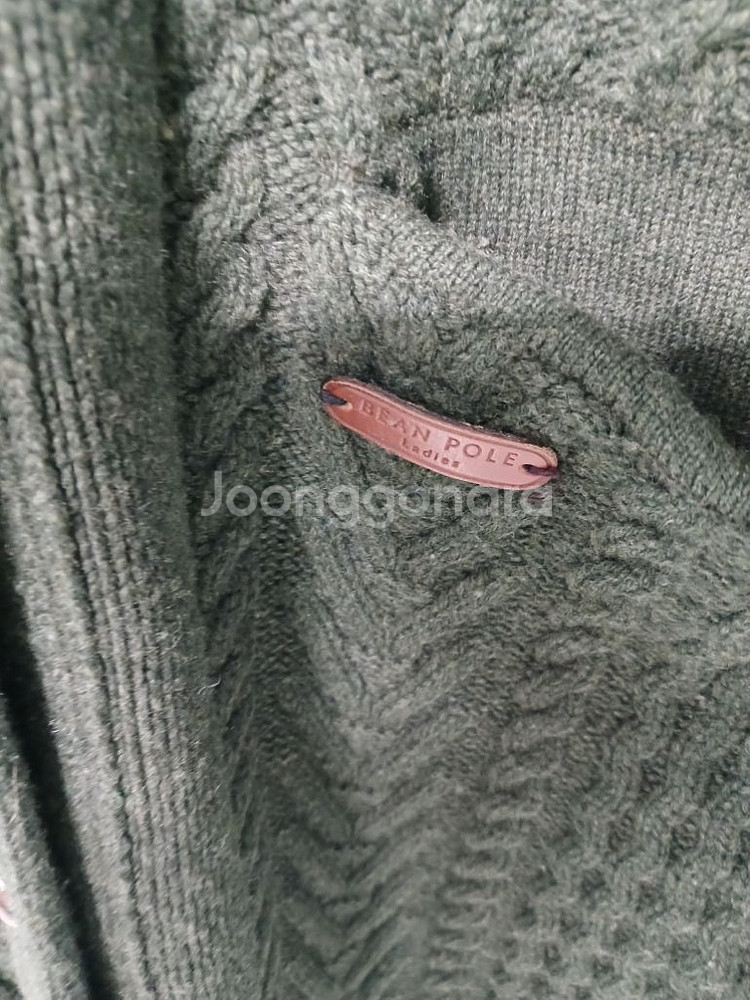 여성 빈폴 울100% 후드 니트코트/90)--3