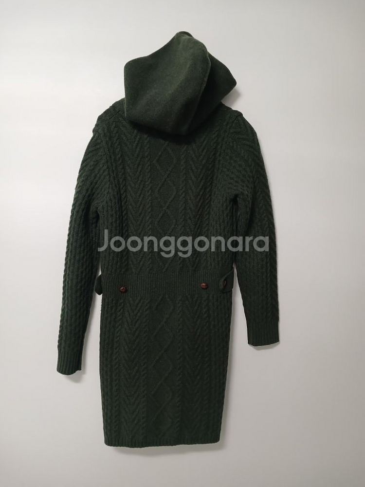 여성 빈폴 울100% 후드 니트코트/90)--8