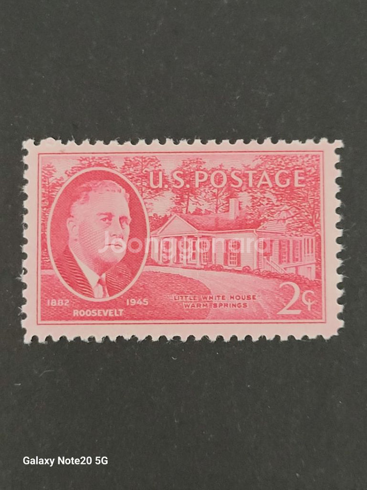 (미국우표) 1945년 제35대 루즈벨트대통령우표 2종--1