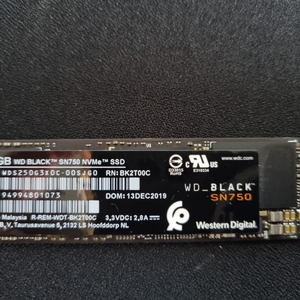 웨스턴디지털 WD SN750 NVMe SSD 250GB