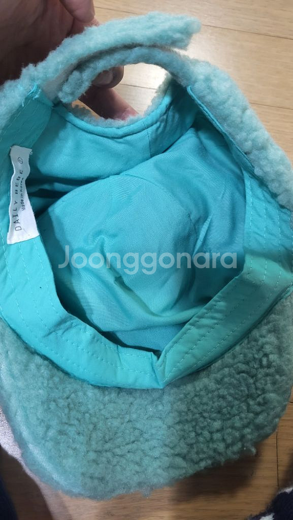 뽀글이 방울캡 유아 캡모자 민트색(새상품)--3