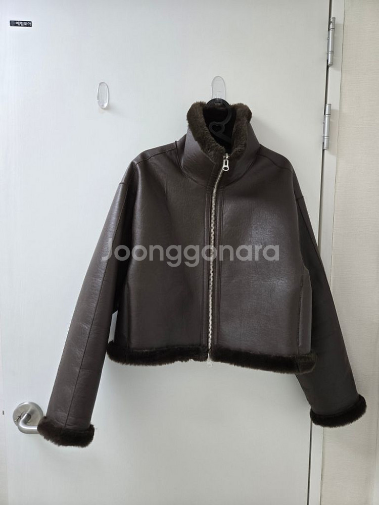 몽돌 에코퍼 크롭 무스탕 , 몽돌무스탕 , 무스탕--1