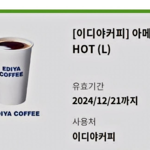 이디야 아메리카노 핫 L