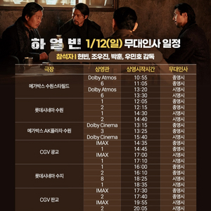 CGV 판교,광교 하얼빈 무대인사 2인