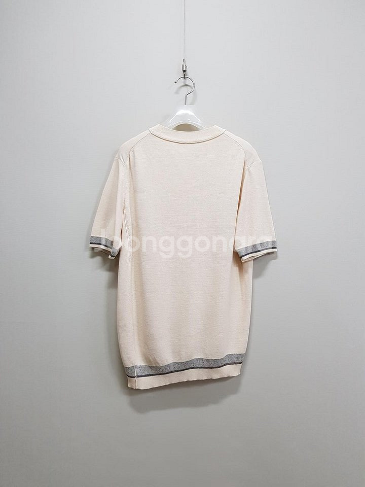 한섬 랑방 배색라인 얇은 니트 탑 90(F)--5