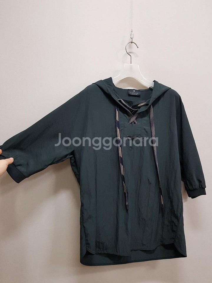 한섬 랑방 스트랩 후드 하프슬리브 셔츠 S사이즈--3