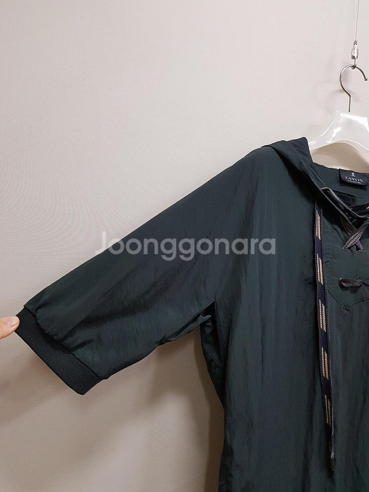 한섬 랑방 스트랩 후드 하프슬리브 셔츠 S사이즈--4