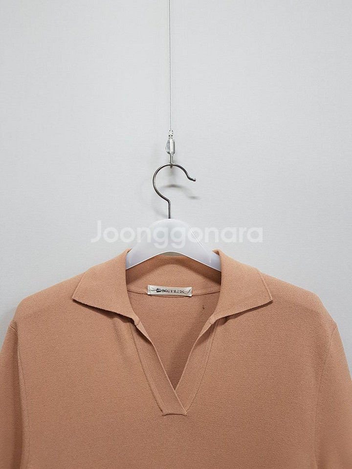 더캐시미어 21SS 오픈 칼라 니트 원피스 S 사이즈--3