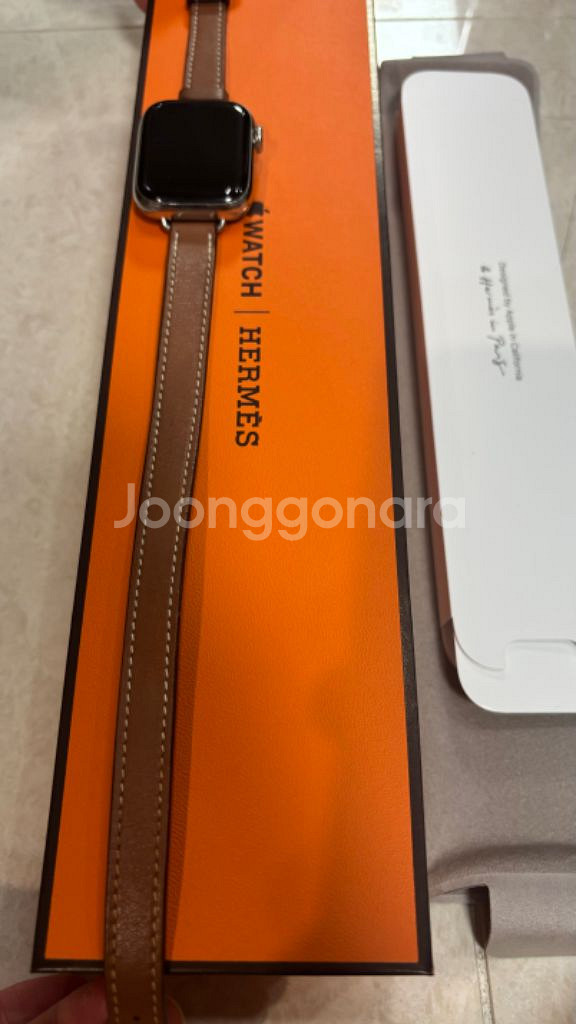 애플워치7 에르메스 아뜰라쥬 더블투어 41mm 골드--2