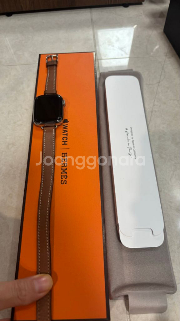 애플워치7 에르메스 아뜰라쥬 더블투어 41mm 골드--1