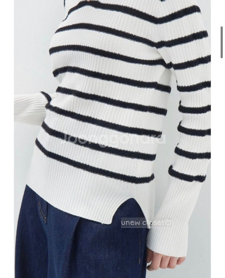 한섬 마인 스트라이프 니트 팝니다--1