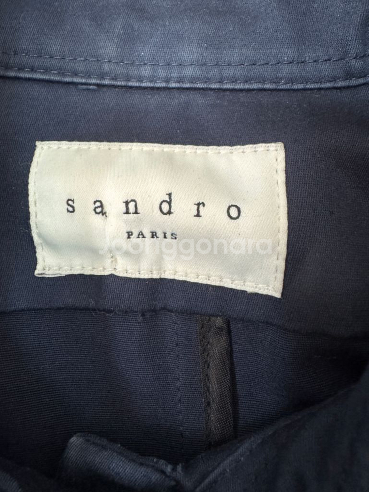 여성 산드로 가죽배색 자켓 코트 36--2