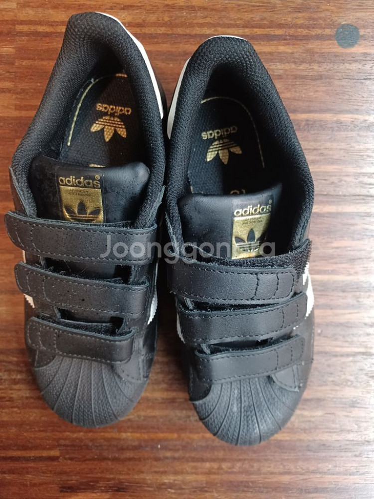 아디다스 슈퍼스타 벨크로 검흰 210--2