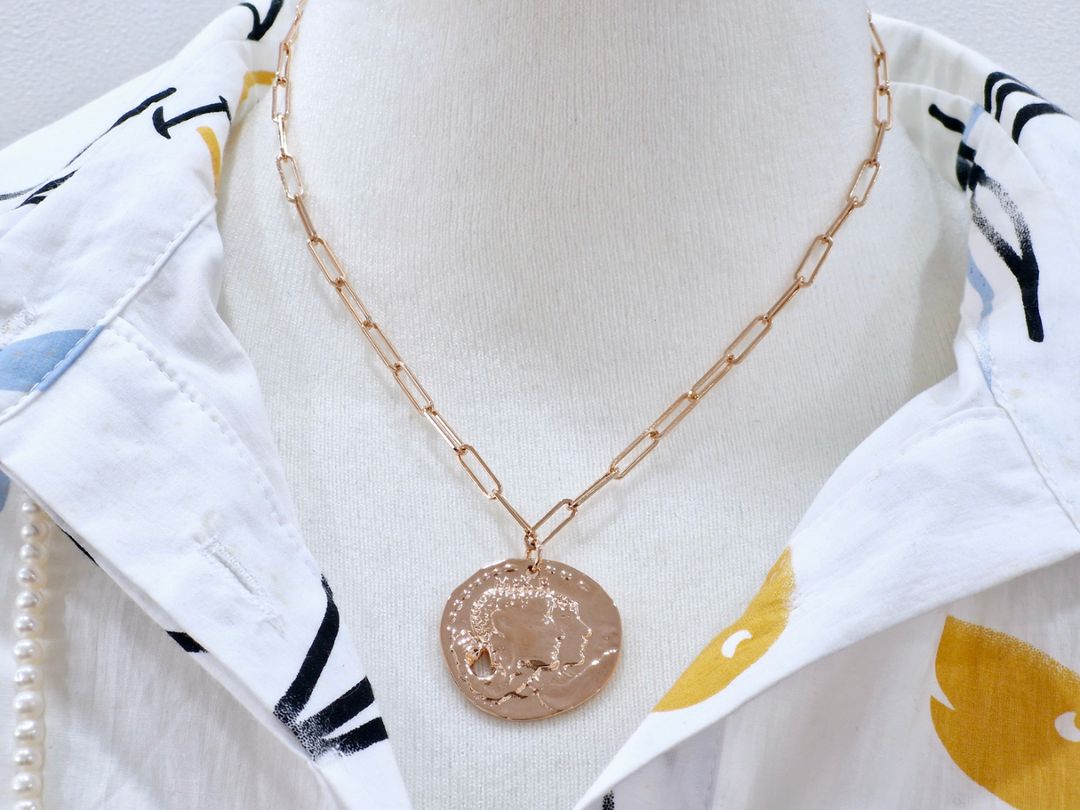 새상품]코인 빈티지 양면 925silver 목걸이