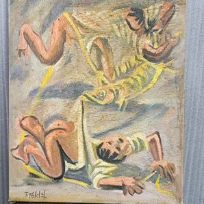 한국 유명 화가 이중섭의 유화 액자 그림(1) (미감정