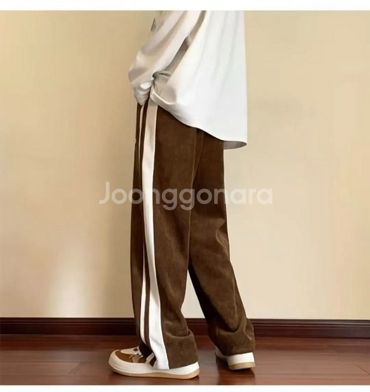 남성용 스트레이트 레그 캐주얼 바지, 루즈핏 미국--6