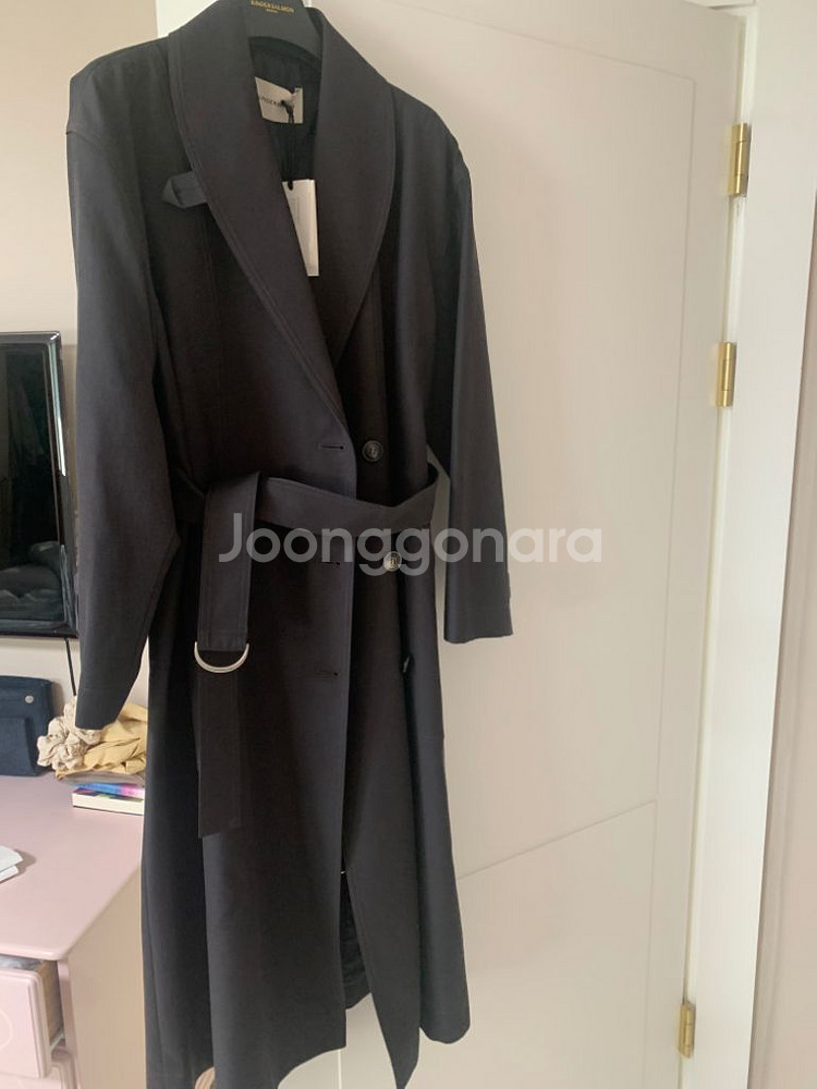 킨더살몬 트렌치 kale long coat 새거--1