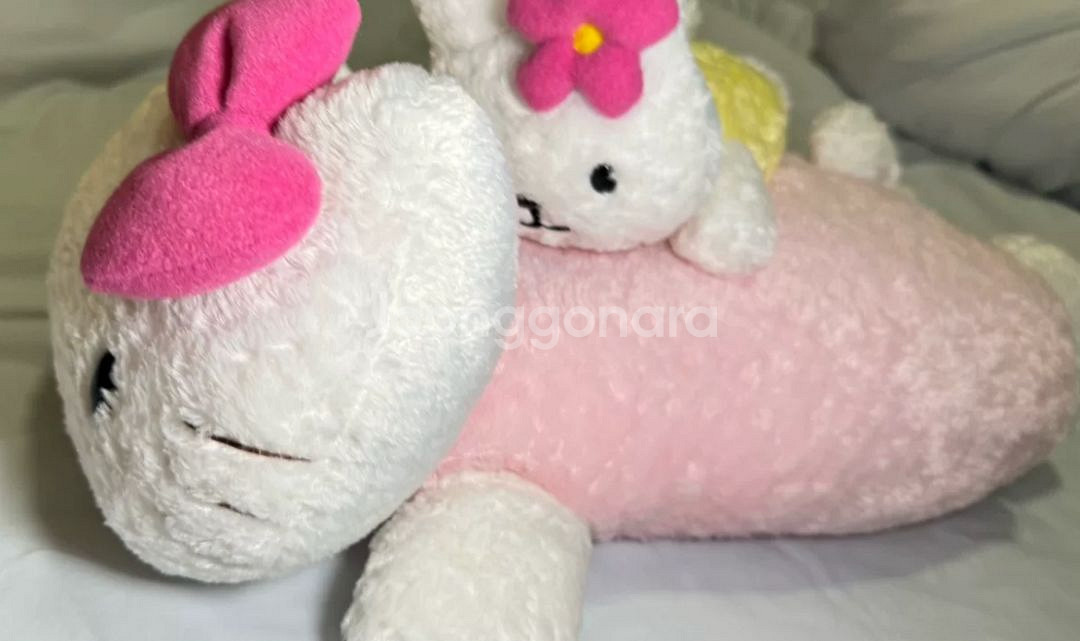 국내) 고전 키티 캐시 인형 베개 쿠션 방꾸--1