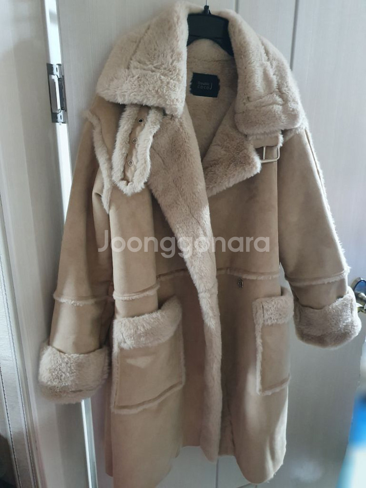 더블코코제이 에코퍼 롱무스탕 FREE 베이지 55 66--3