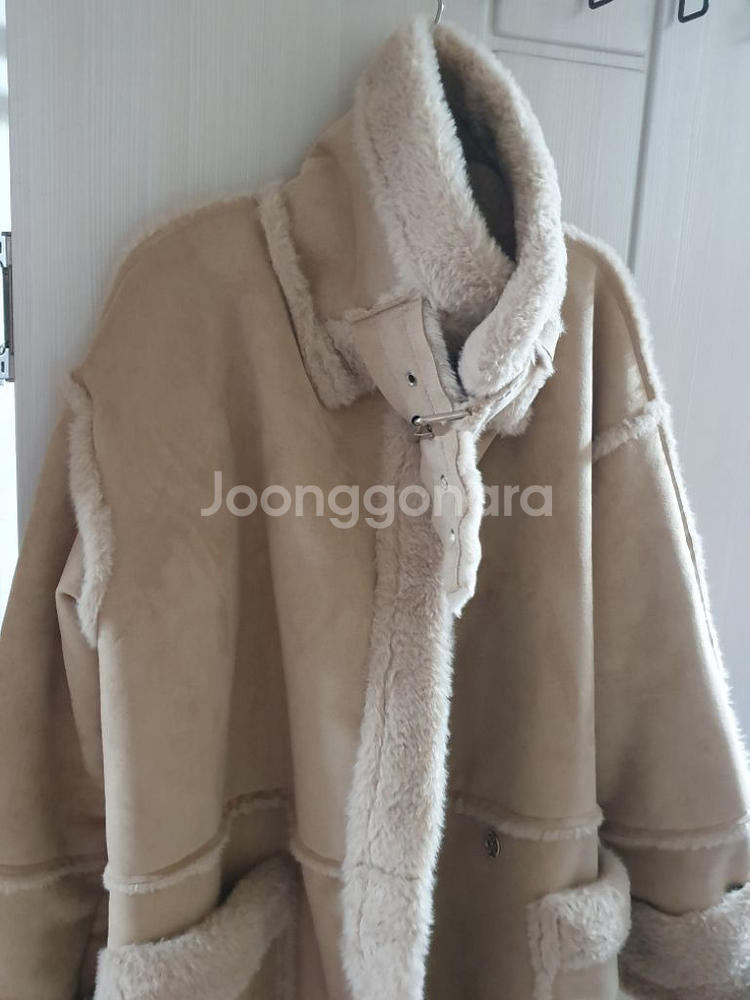 더블코코제이 에코퍼 롱무스탕 FREE 베이지 55 66--6