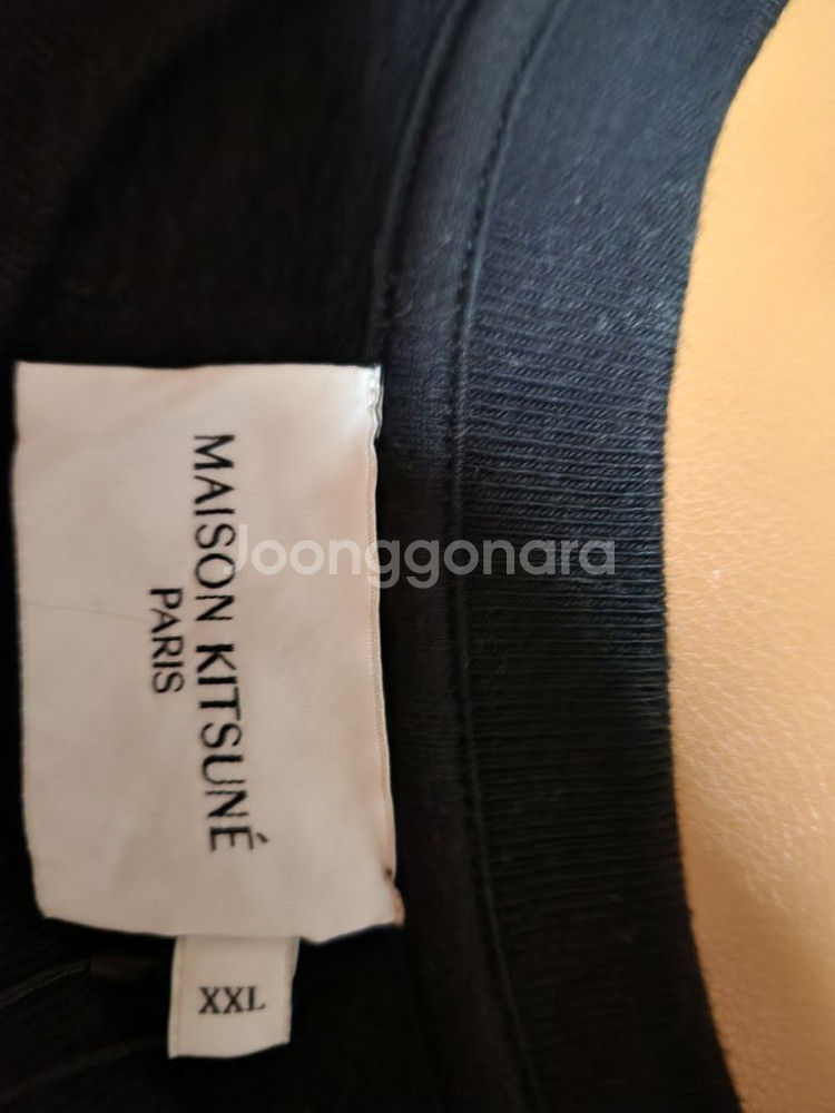 메종 키츠네 폭스 엠보 기모 스웻셔츠 XXL 블랙 미시--7