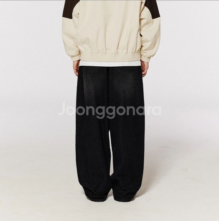 빈티지 와이드 벌룬 데님팬츠--3