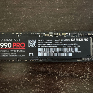 2TB 삼성전자 990 PRO M.2 NVMe SSD