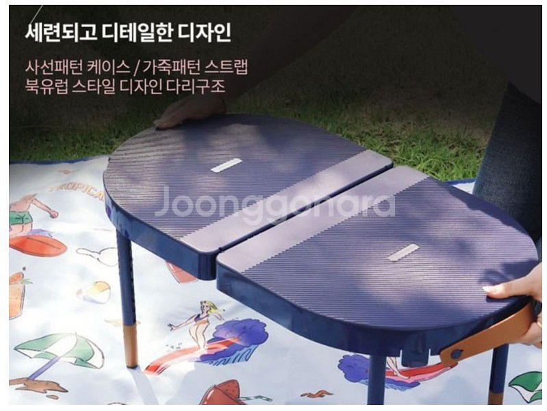 [투썸플레이스 한정판] 화이트 캠핑 테이블 접이식--2