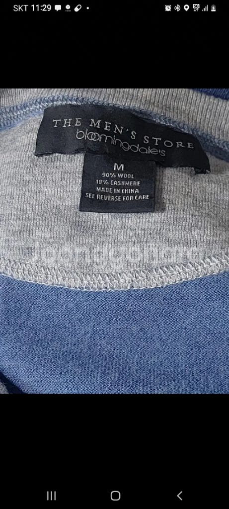 M 더맨스스토리 울 캐시미어 니트 상태A--6