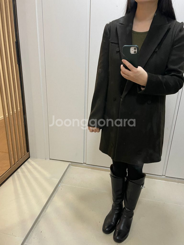 고급스러운 캐시미어 블렌드 더블 반코트--3
