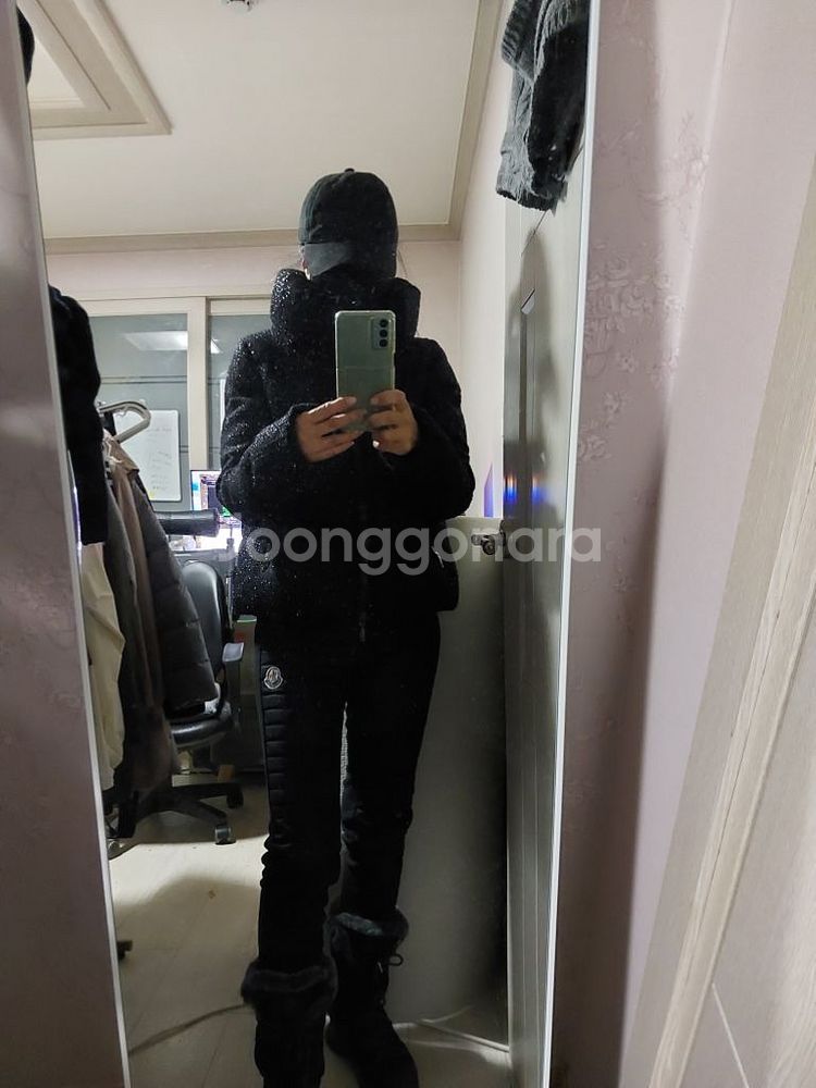 몽클레어 라텔 트위드 다운 더블 지퍼 스탠드 칼라 울--1