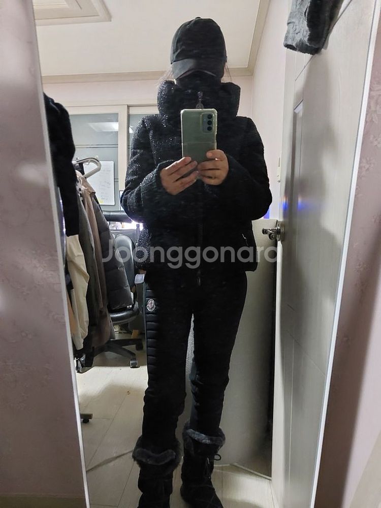 몽클레어 라텔 트위드 다운 더블 지퍼 스탠드 칼라 울--7