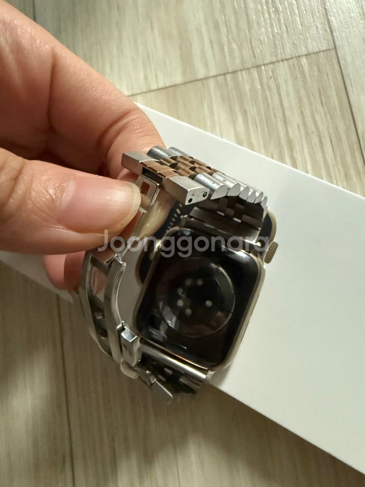 애플워치 시리즈6 골드 스탠리스 40mm--2